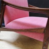 Pair of armchairs pink, czech