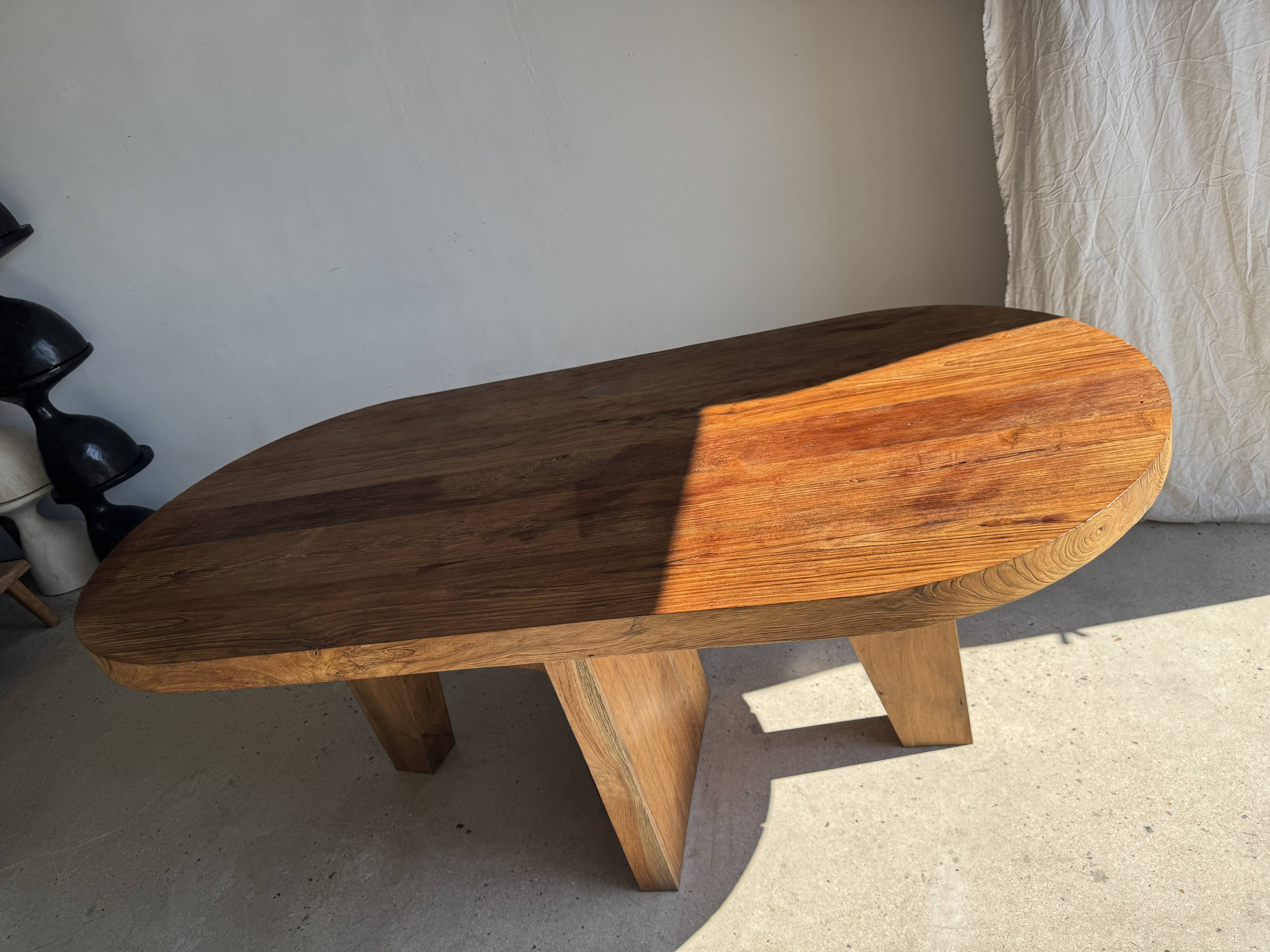 Immense solid teak table 2.10m x 1m