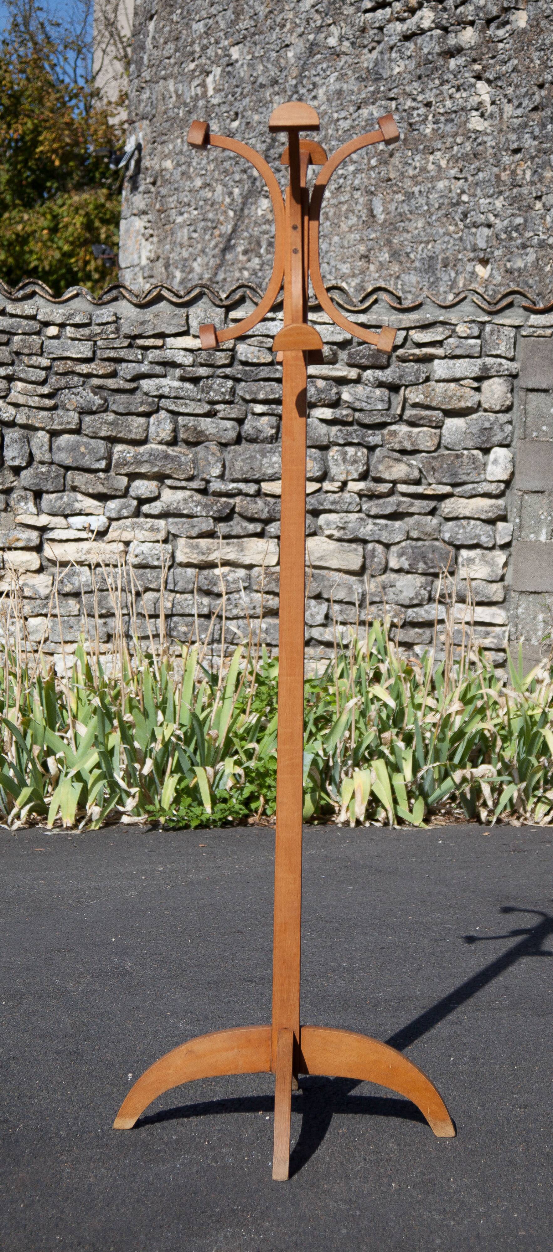 Vintage wooden coat rack, wooden coat rack, entrance hall furniture, dressing room