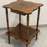 Vintage gueridon side table bamboo way