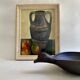 Small terracotta bird plate