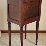 Antique bedside table in wood and marble