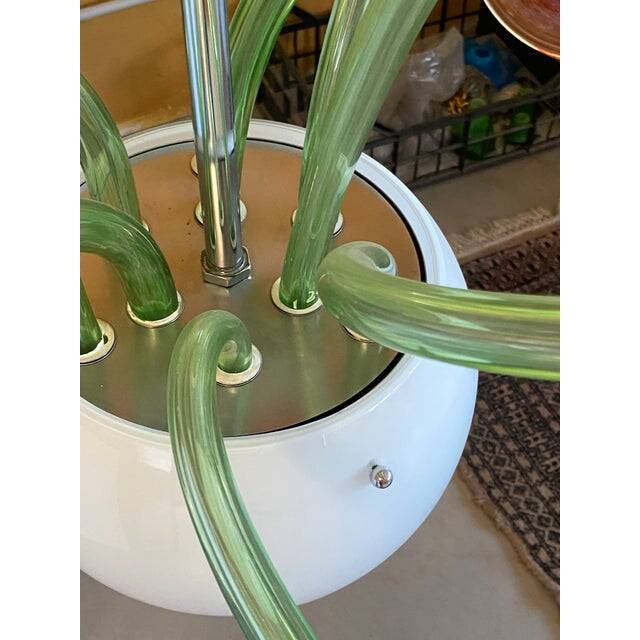 Contemporary flowers murano glass cascade chandelier