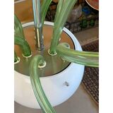 Contemporary flowers murano glass cascade chandelier