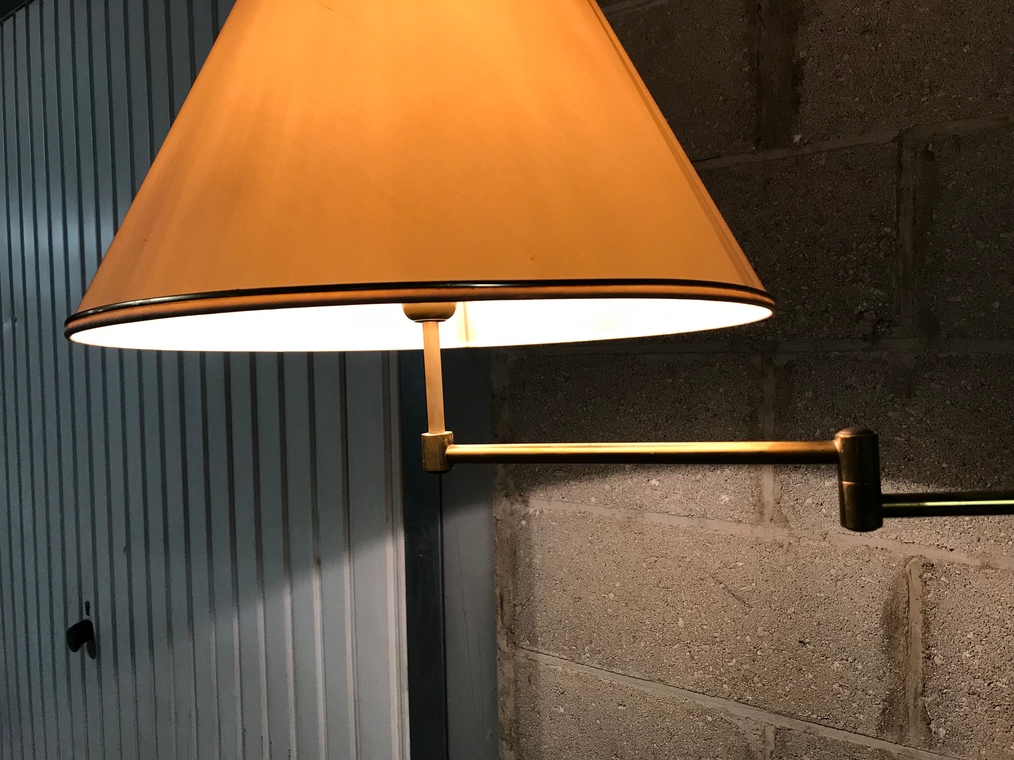 Floor lamp light brass 1970