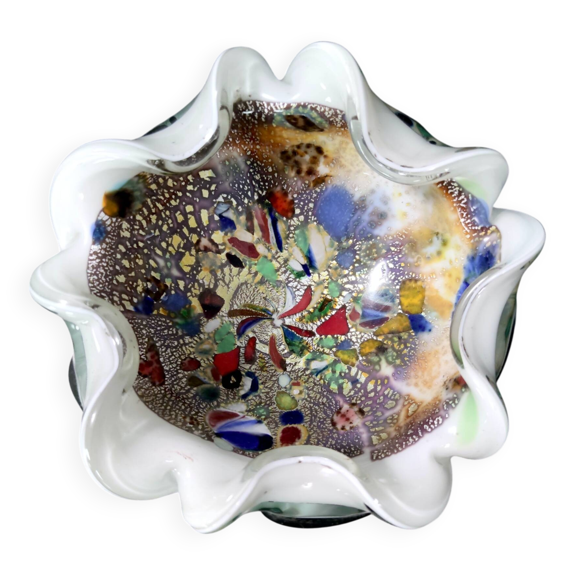 Murano Glass Ashtray or Trinket Bowl by Avem Attributed to Dino Martens