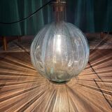 Lampe vase boule vert vintage