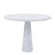 Table Eros en marbre blanc par Angelo Mangiarotti pour Skipper, années 1990.
