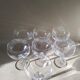 Set of 7 large crystal glasses for wine or cocktail tasting
