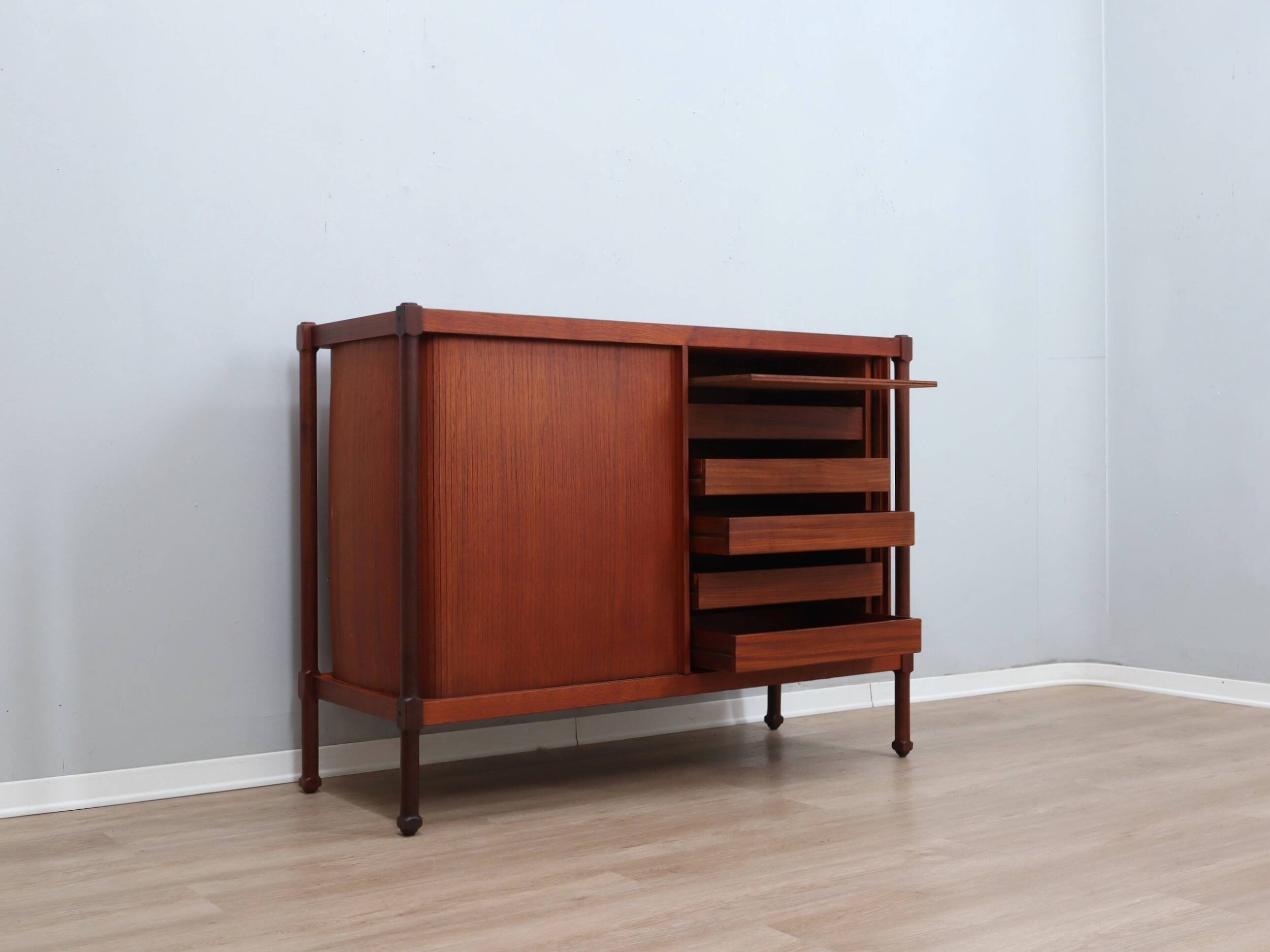 1950s mid-century teak storage cabinet bar F.lli Proserpio
