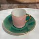 Vintage "Mix and Match" coffee cup set, Sologne porcelain