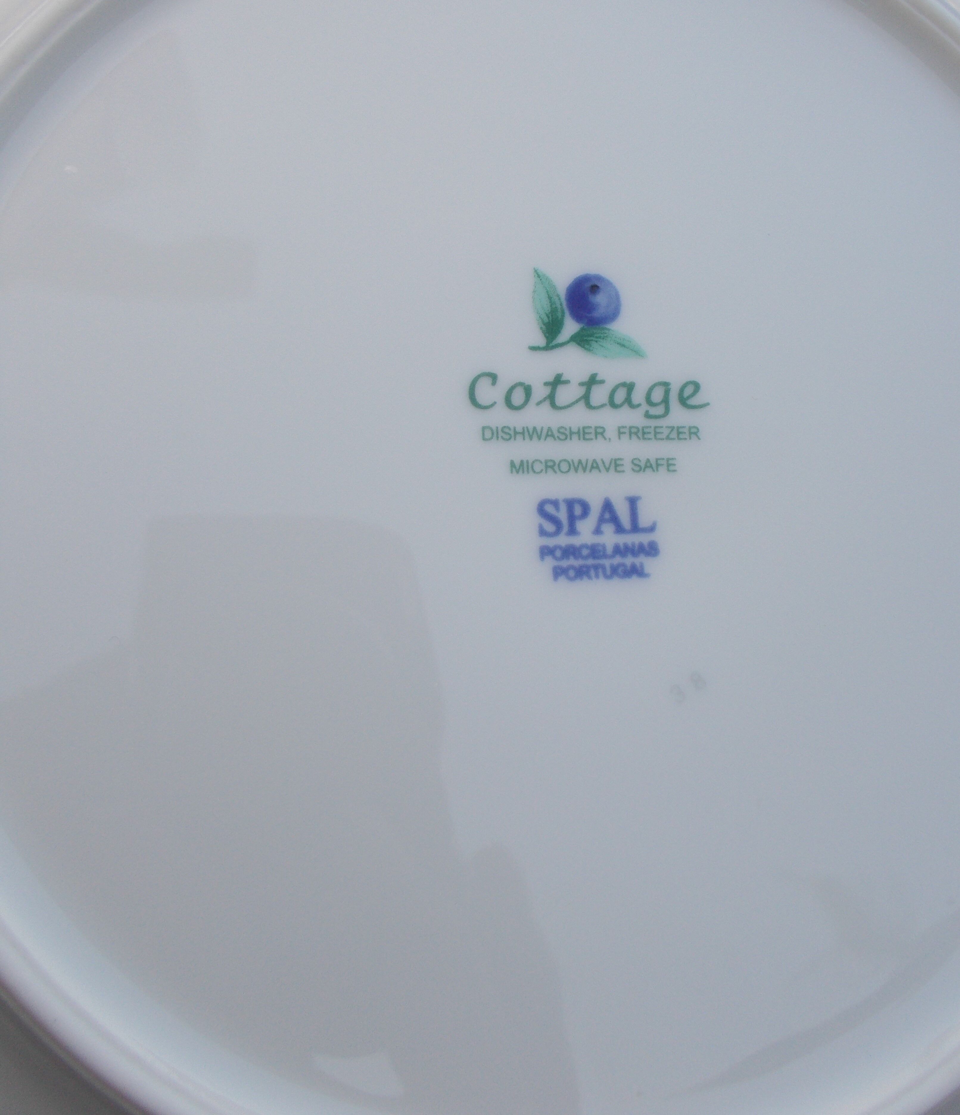 6 assiettes dessert porcelaine cottage Spal Portugal
