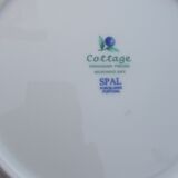 6 dessert plates porcelain cottage SPAL Portugal