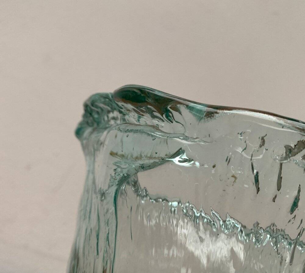 Vintage Scandinavian frosted glass bowl, 1970s