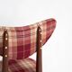 Classic Scottish chair in red burgundy tartan pattern, mid-century, Europe, 1960s.