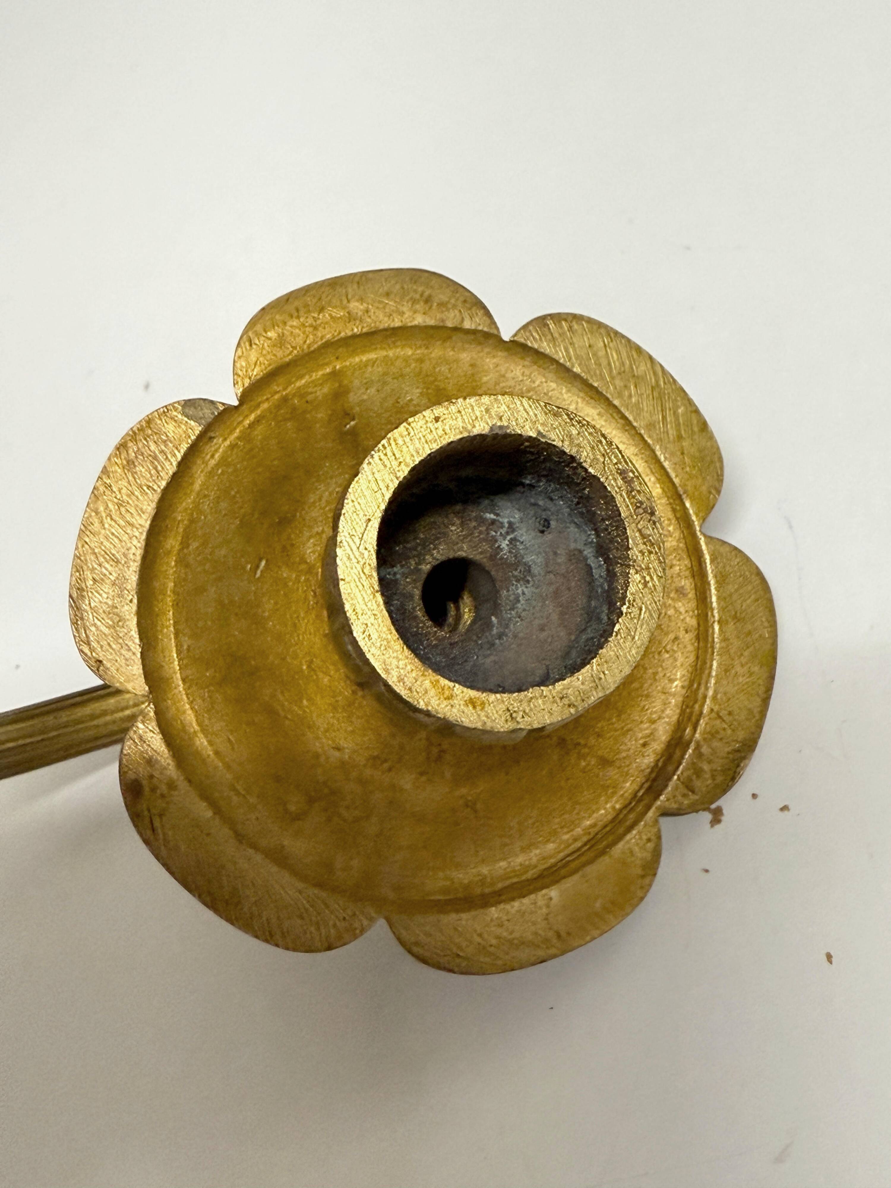 Antique Pair of 2-Light Wall Lights - Gilt Bronze - Louis XVI Style Knot