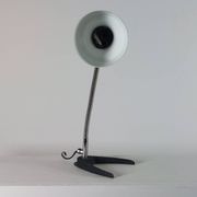 Lampe de table en métal jaune-vert, années 50