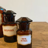 Set of 7 apothecary bottles