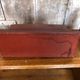 Old brown leather letter mail holder vintage office storage