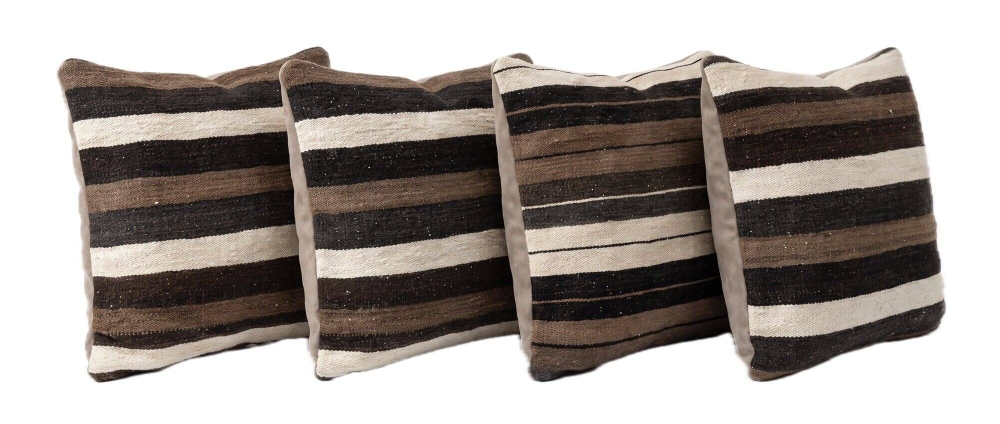 Set of 4 vintage kilim cushion covers 47x50 cm