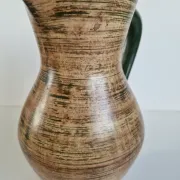 Vintage Saint-Clément ceramic pitcher / carafe - Guilloché decoration