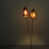 Floor lamp with brass base, 1950s