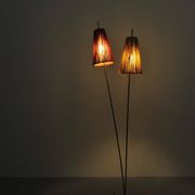 Floor lamp with brass base, 1950s