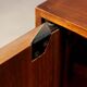 Vintage low sideboard in walnut veneer, Italian design, 1960s original