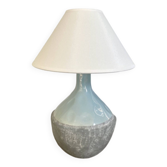 Ceramic lamp, 2m fabric cable, fabric lampshade