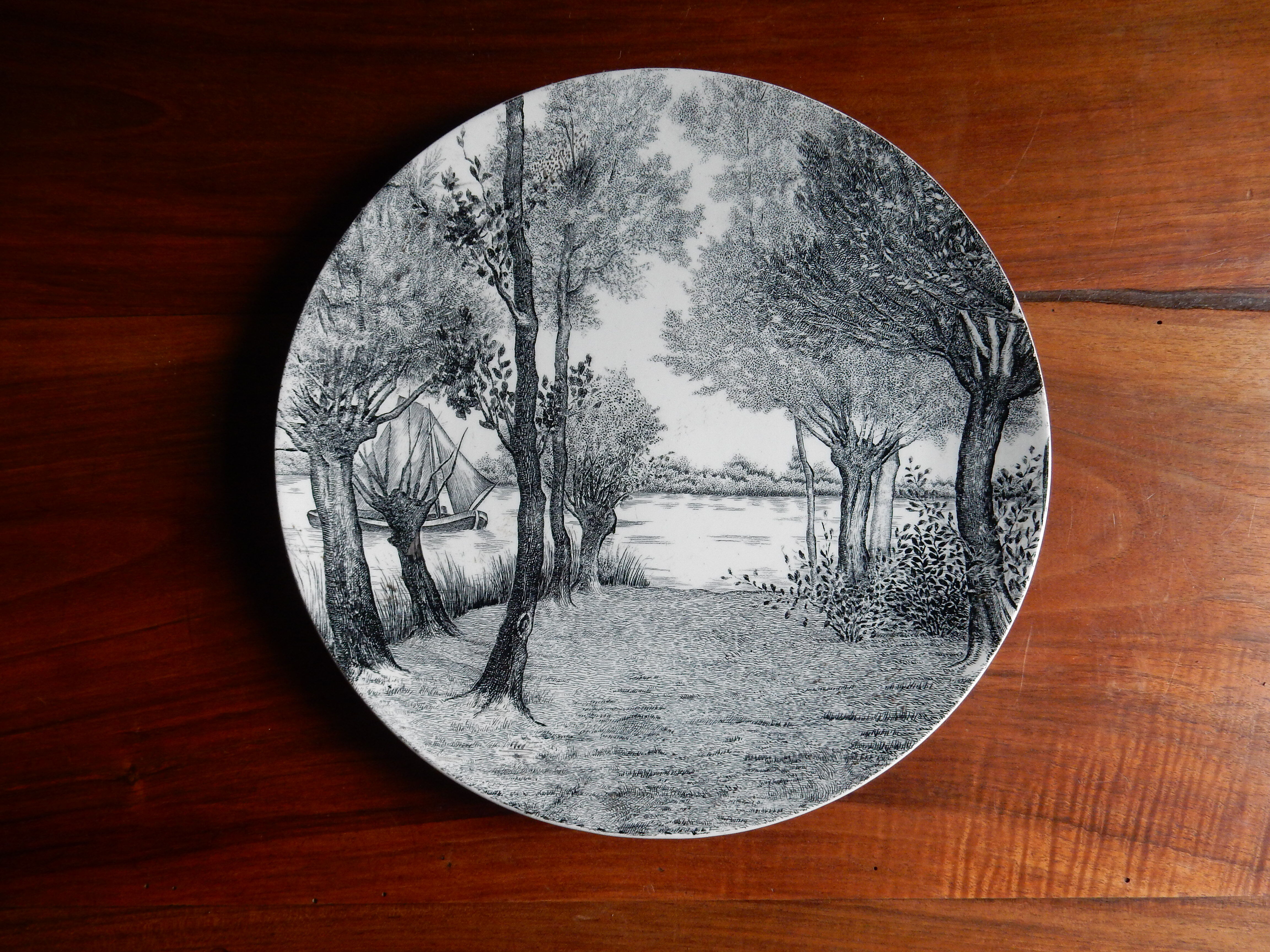 Assiette de collection gravure Boch la Louvière