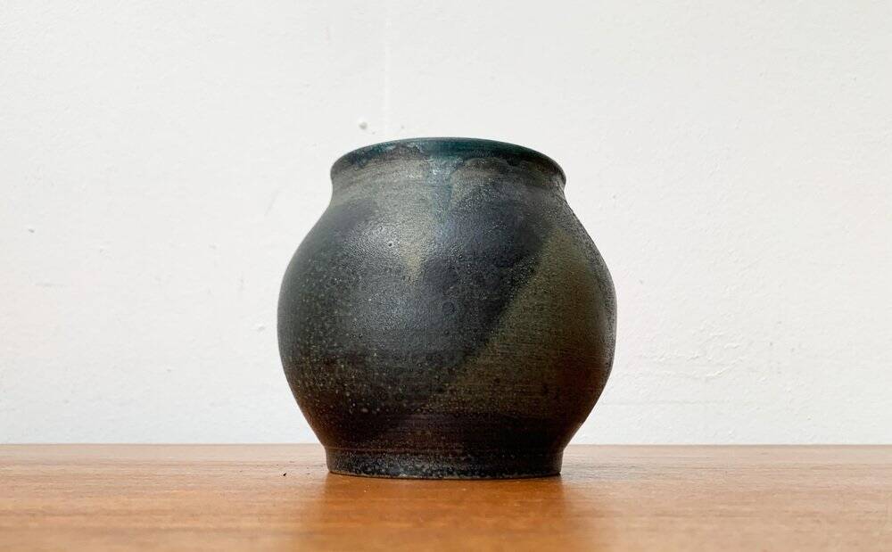 Danish studio pottery vase from the mid-century, 1960s.