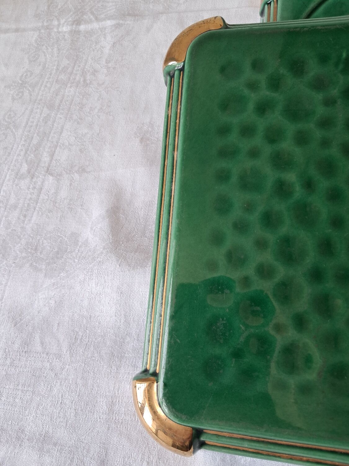 Ceramic trivets and glasses from Poët-Laval. Vintage