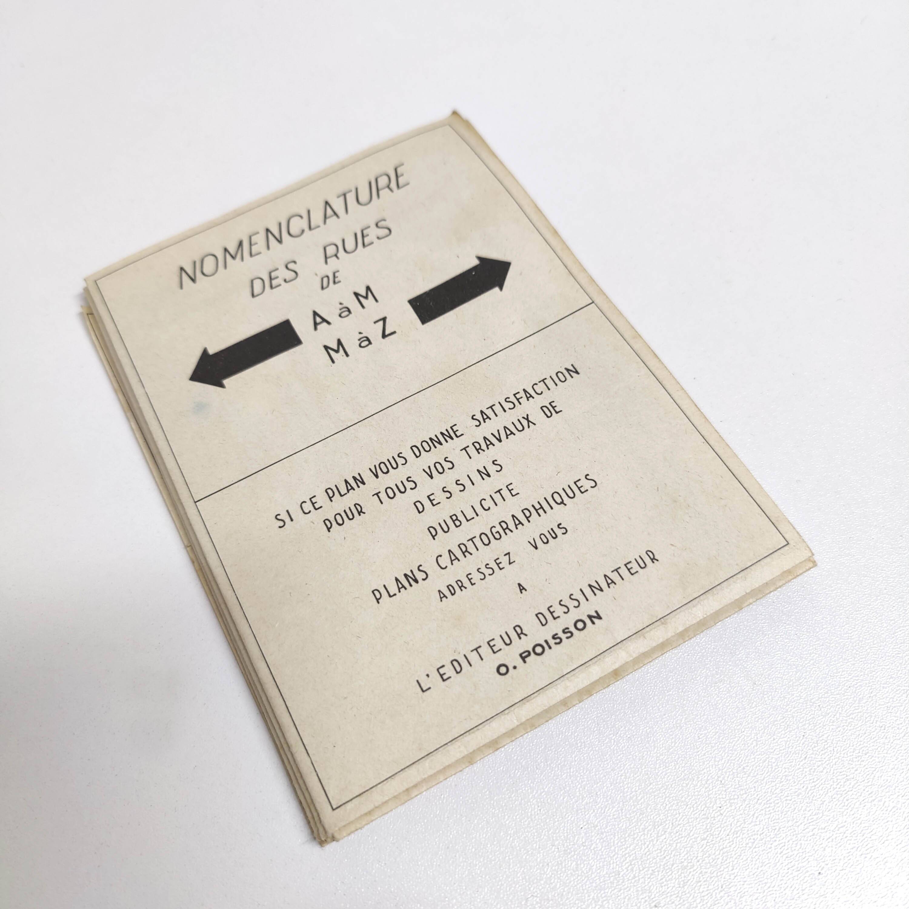 Tourist map of Nice 1950 French Riviera