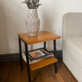 Industrial style metal bedside table