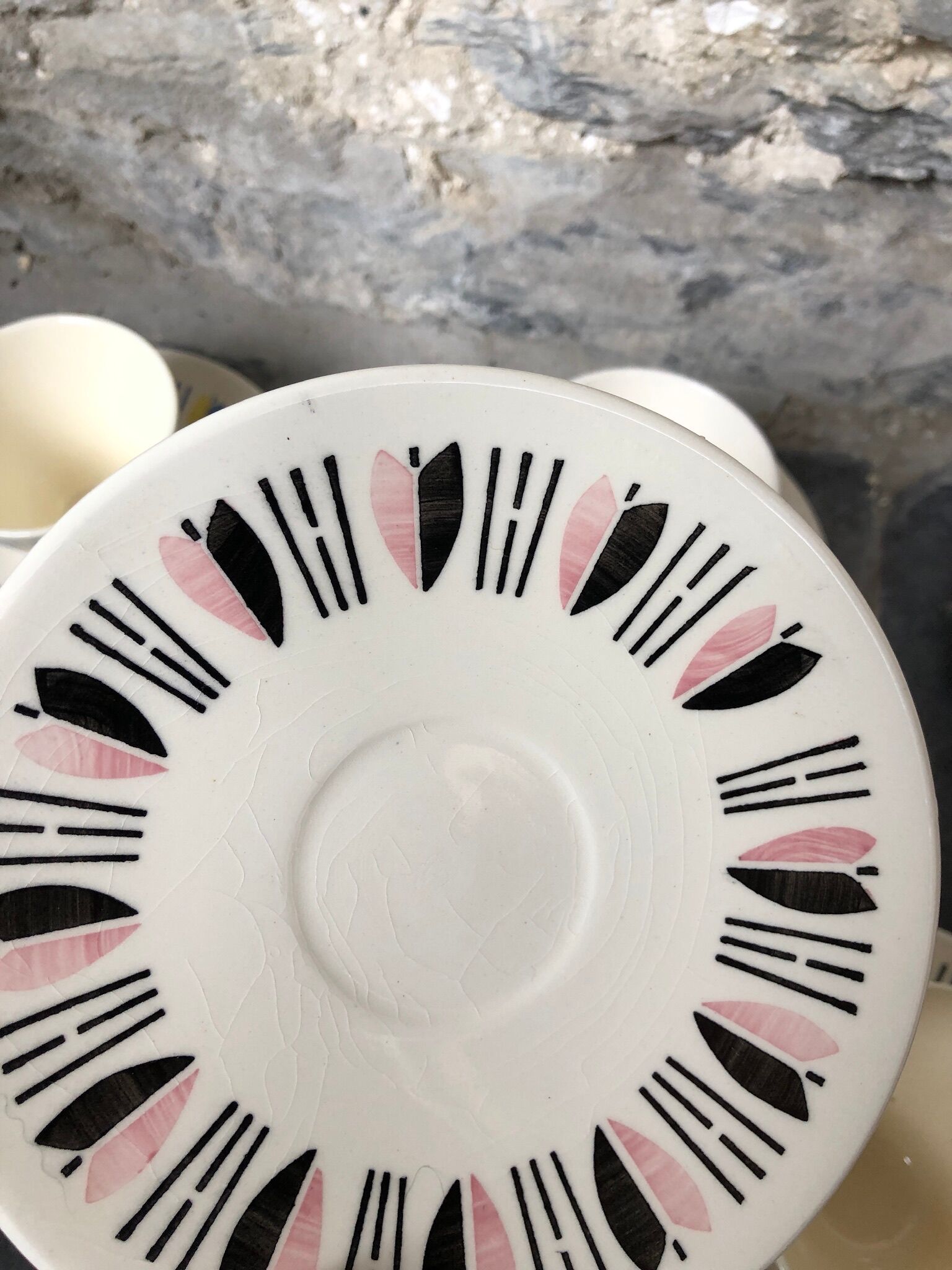 6 cups and saucers, late 60s