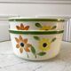 Duo of Gien flower bowls hand painted 60s-70s