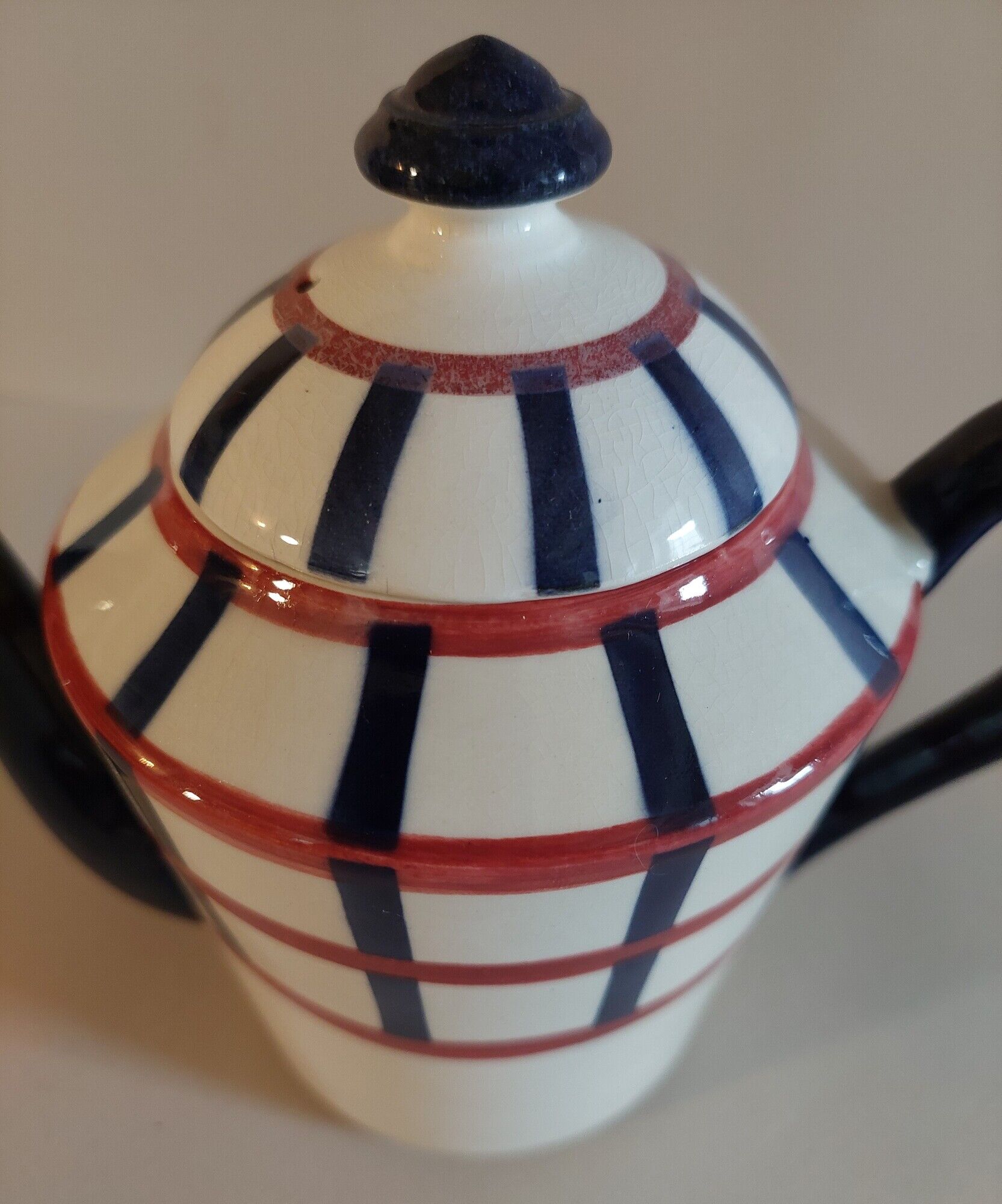 Earthenware teapot hbcm Hyppolite Baker Creil Montereau model Bearn