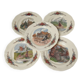 Sarreguemines Obernai dessert plates