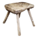 Hand-carved wooden stool, Wabi-Sabi. 1850-1900