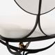 Set of 6 brutalist wrought iron and alcantara chairs from 1990.
