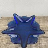 Blue glass star dish