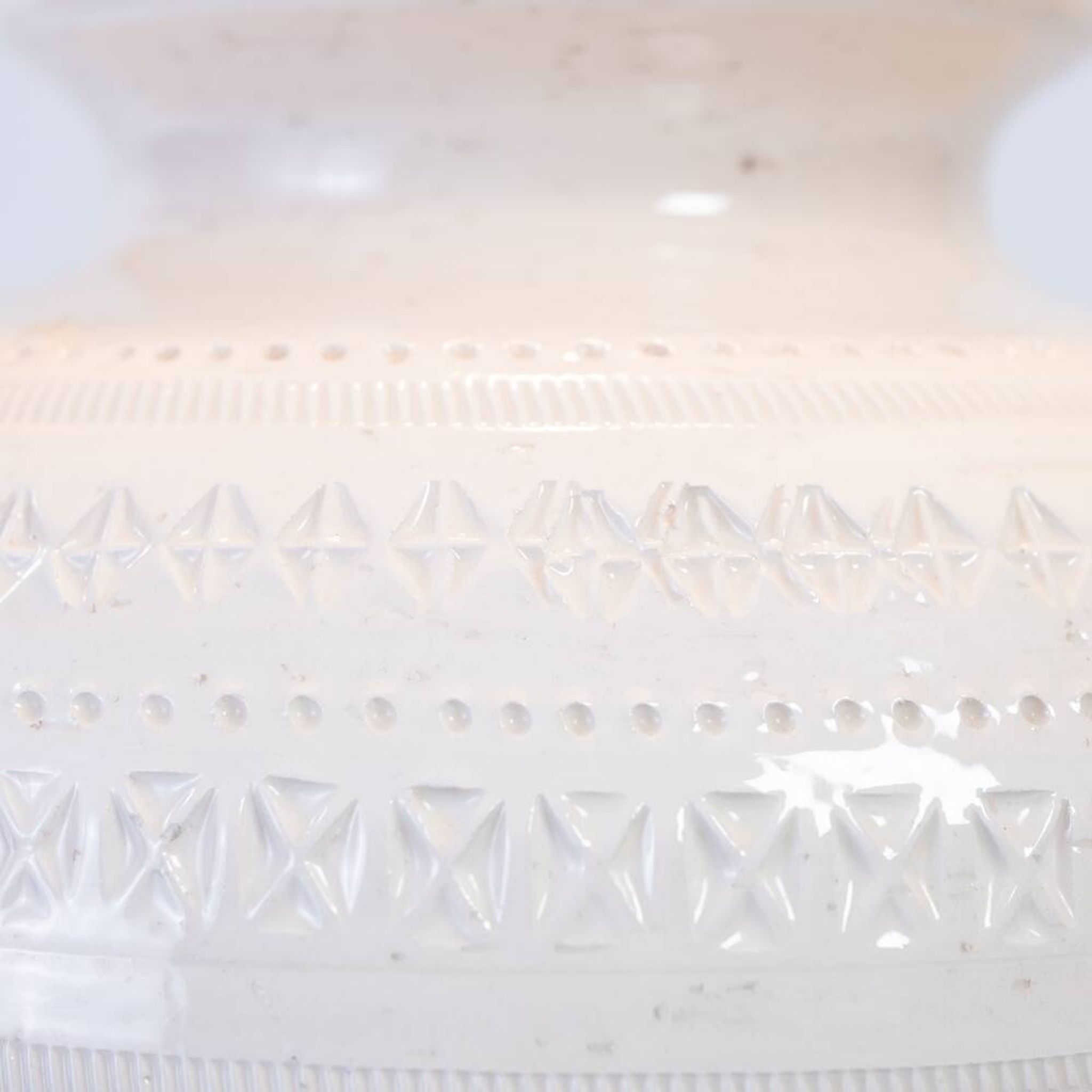 Lampe de table en céramique italienne Bitossi noir blanc grande
