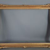 Old gilded stucco wood ear frame 63x45.5 cm, foliage 56.4x39 cm SB