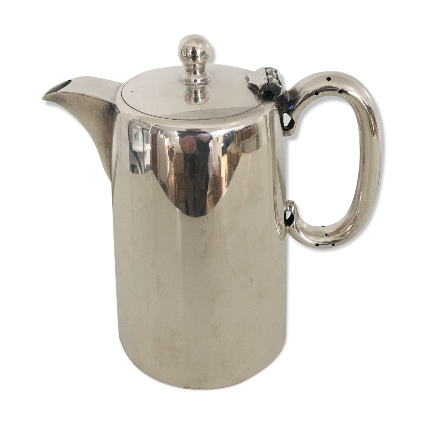 Silver metal coffee maker