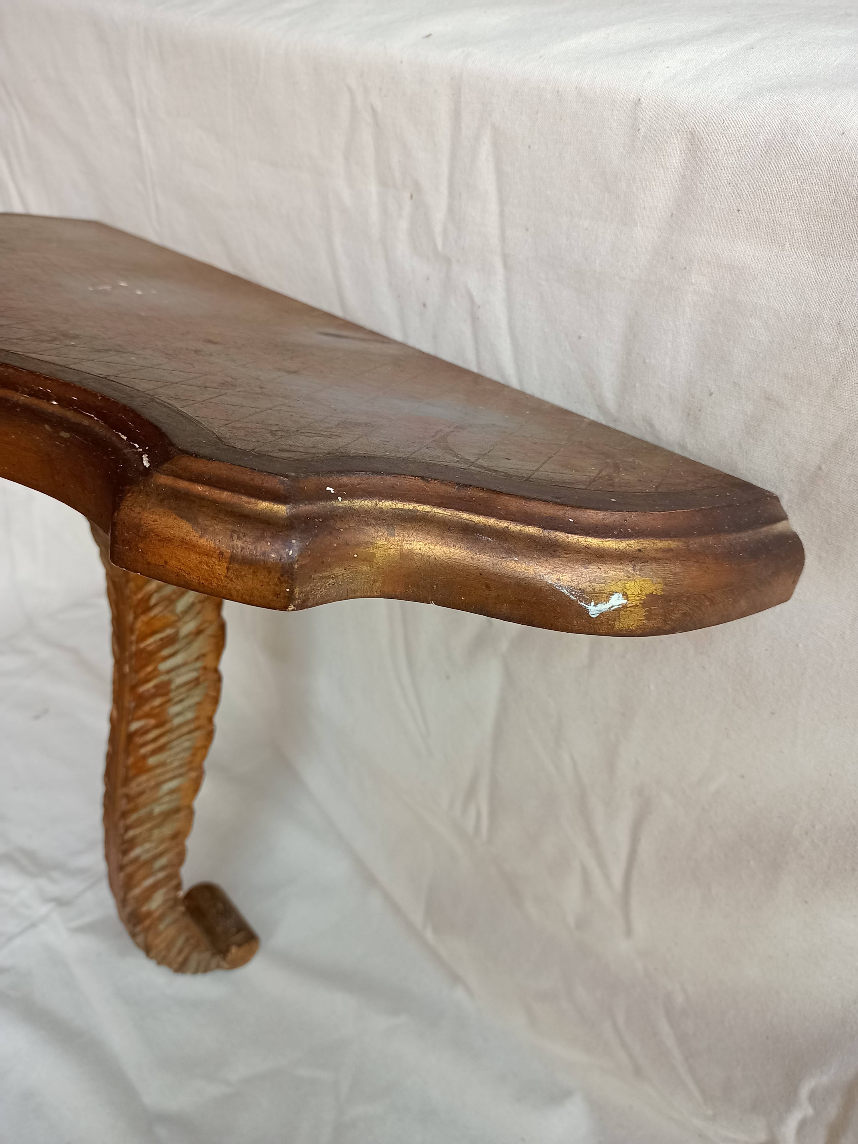 Carved gilded wooden console