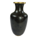 Vase en laiton émaillé noir et doré