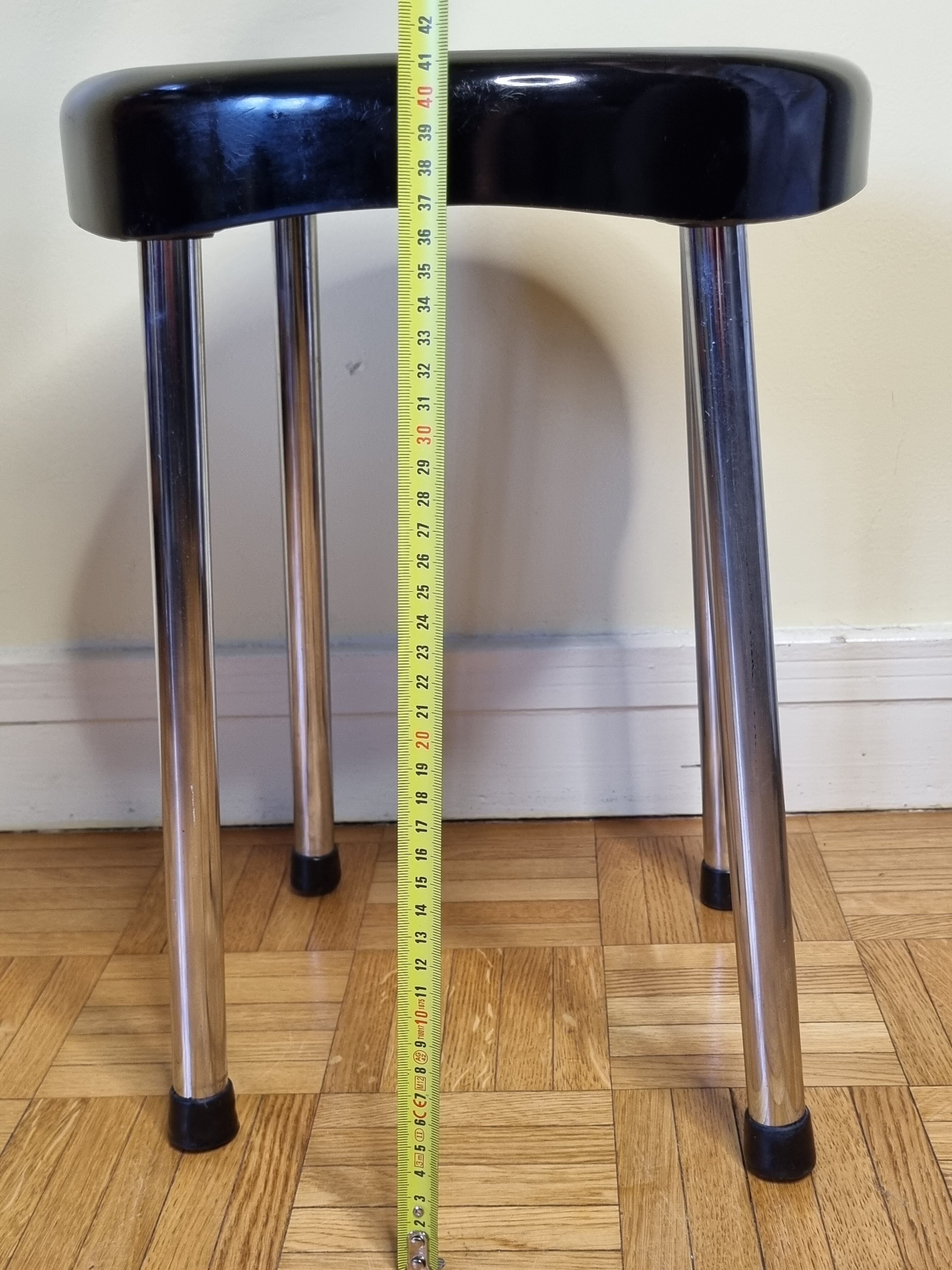 Black bakelite stool, 50s-60s