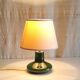 Green glazed ceramic table lamp base in Scandinavian style.