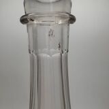 Ancienne carafe en cristal gravé Rhum, XIXeme