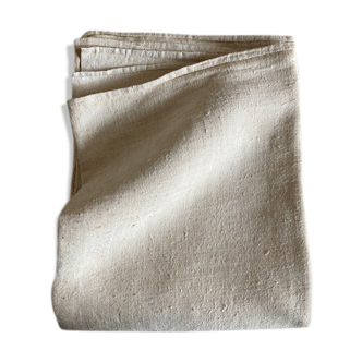 Nappe de ferme 19e en chanvre brut linge de réserve 270cm